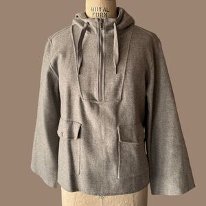 GAP Grey Wool Anorak Zip Jacket